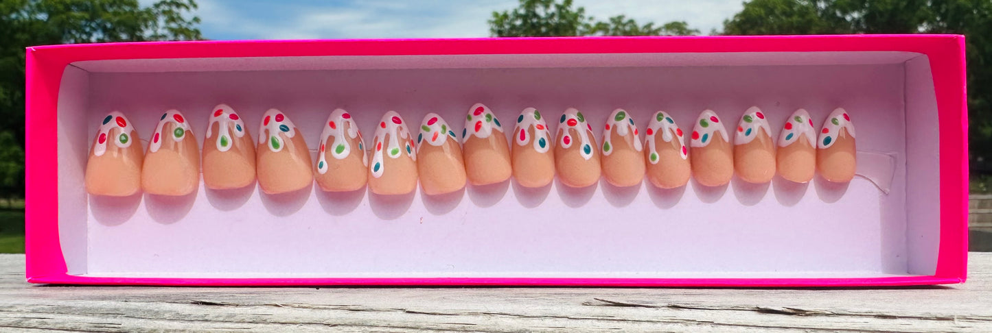 24 Piece Gel Press On Nail Set