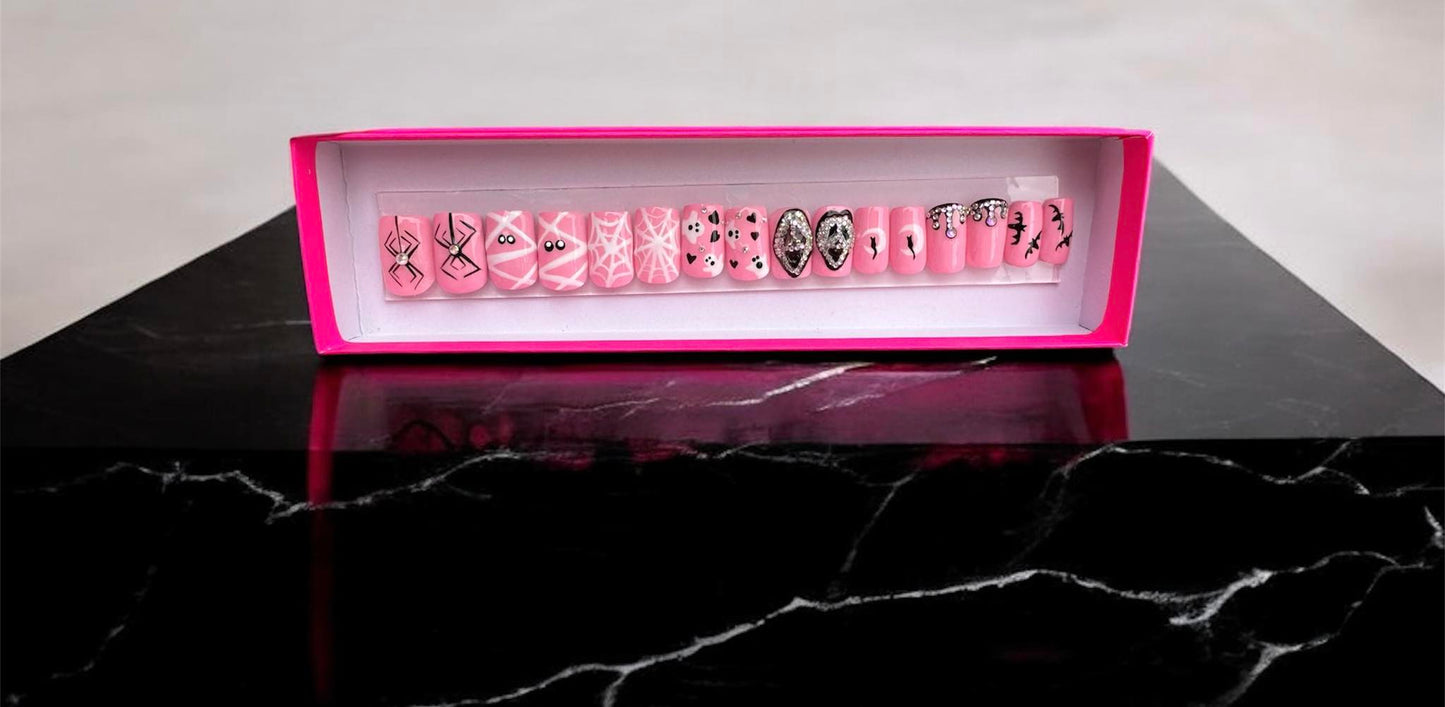 24 Piece Gel Press On Nail Set