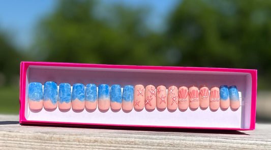 24 Piece Gel Press On Nail Set